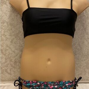 SHEIN Black and Floral Bikini Set